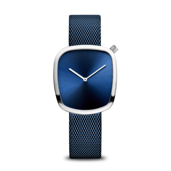 Bering Blue Dial Pebble Shape Watch