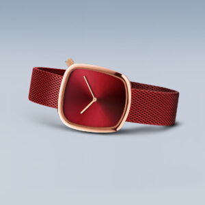 Bering Red Dial Pebble Shape Watch