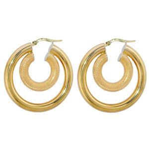 18ct Gold Dabble Creoles Earrings