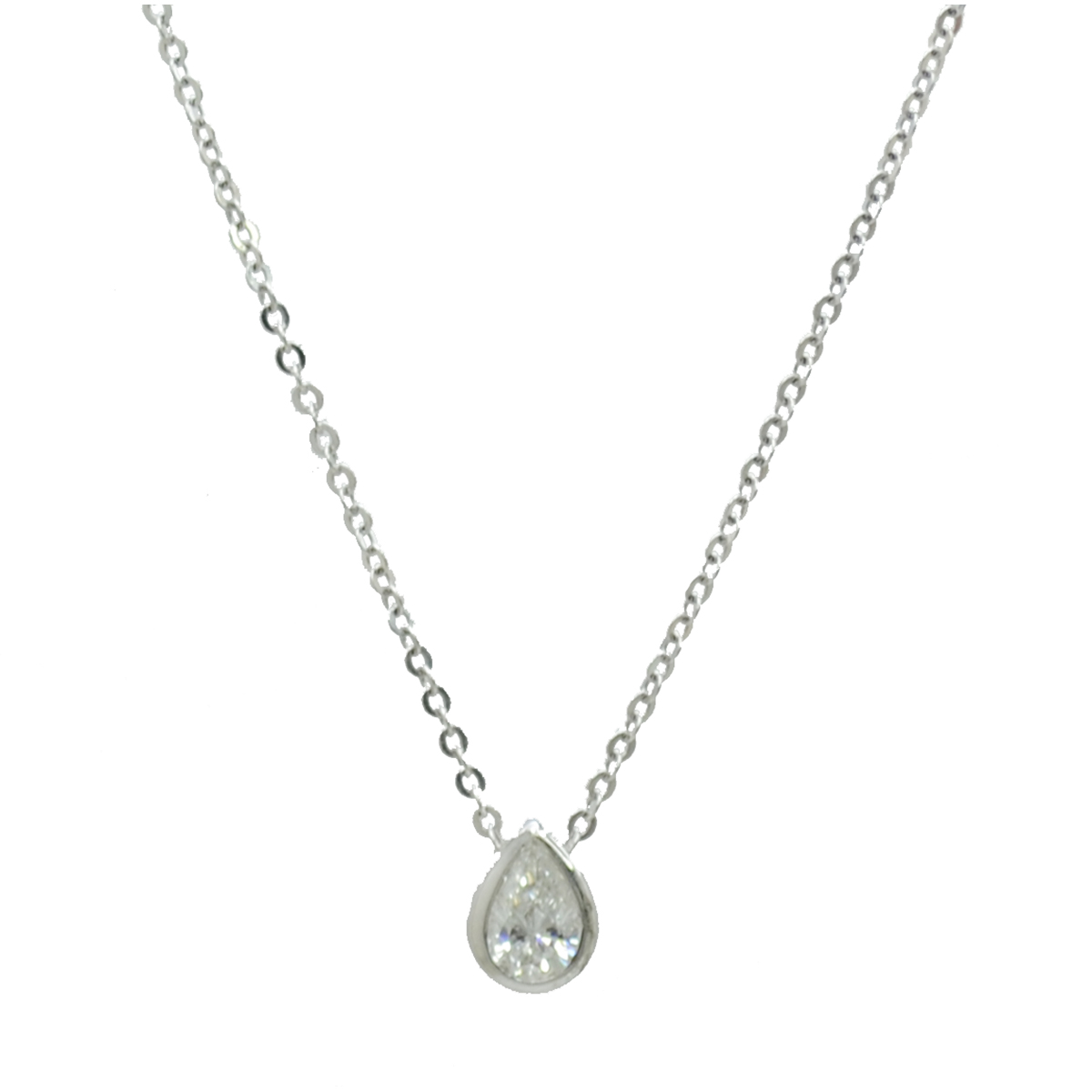 18ct Pear-Diamond Pendant HBEP20W