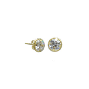 18ct Yellow Gold Halo Ladies Studs