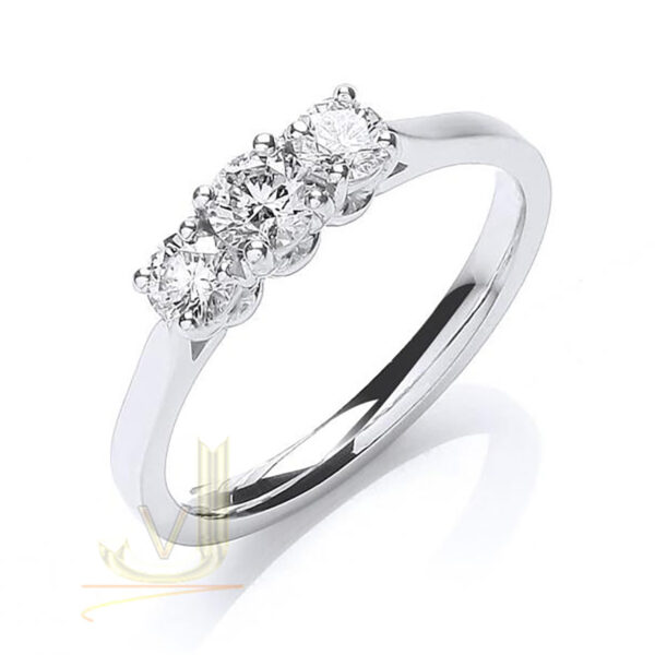 Certificated Diamond Trilogy Ring DR0902