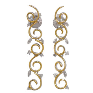 18ct Gold Diamonds Fancy Drop Earrings