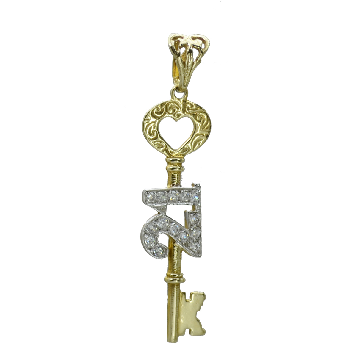 9ct-Gold 21st-key Pendant pd0453