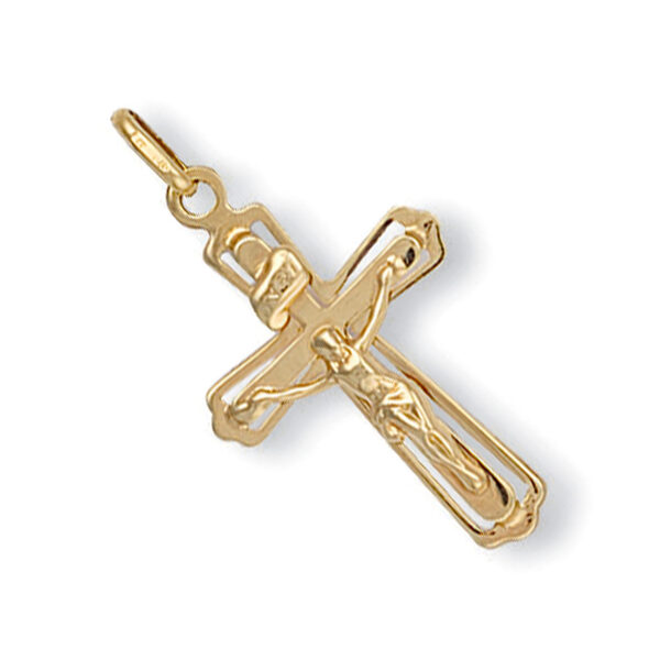 9ct Gold Crucifix Cross Pendant CX0036