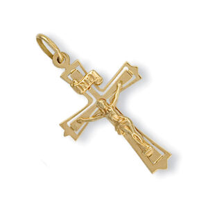 9ct Gold Crucifix Cross Pendant