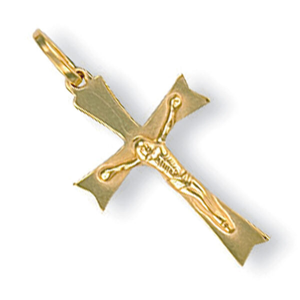 Scroll Cross 24 x 12mm with an image of Christ CX0167