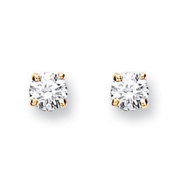 18ct Gold 0.25 ct natural Diamond Studs DER0001