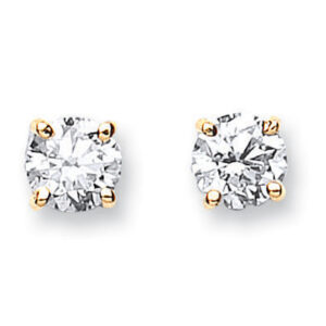 18ct Yellow Gold 1.00ct  Diamond Studs