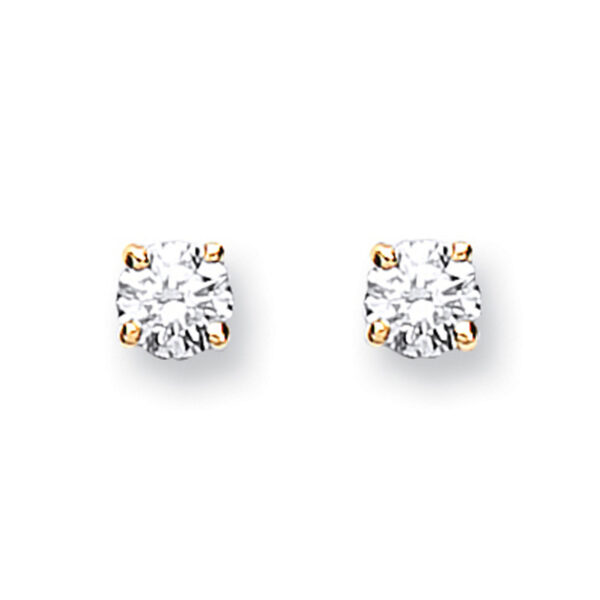 9ct. Yellow Gold 0.20 ct Natural Diamond Studs DER0016