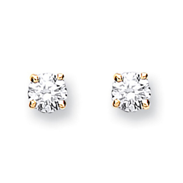 9ct Yellow Gold 0.25 ct naturl Diamond Studs DER0017