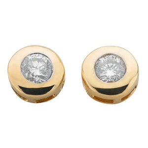 Gold 0.30ct Diamond Button Studs