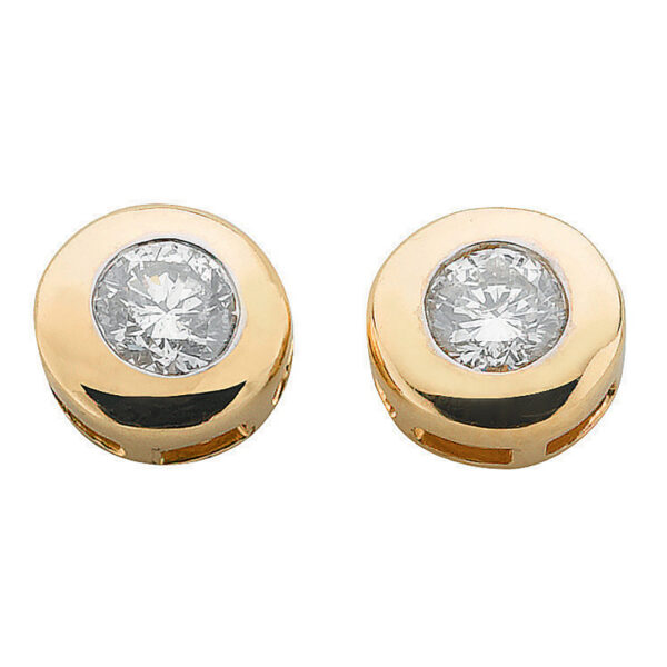 9ct Gold 0.30ct natural Diamond Button Studs DER0019