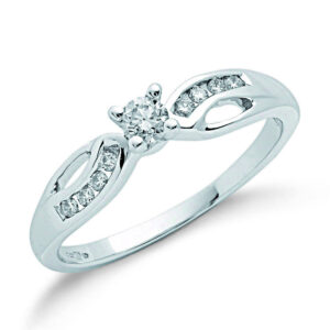 White Gold Solitaire Diamond Ring