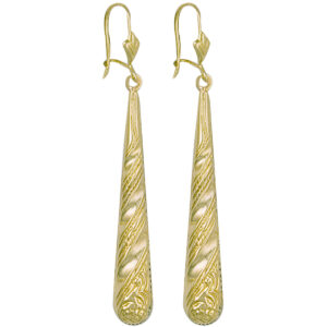 Gold Drumstick Drops Earrings