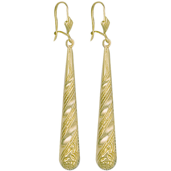 Gold Drumstick Drops Earrings ER0246