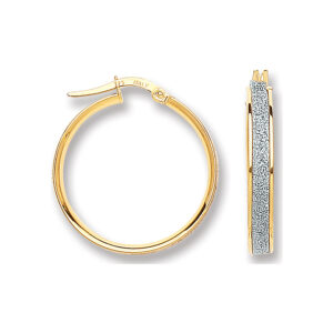 Gold Moon Dust Hoop Earrings