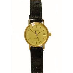 Tissot 9ct Gold Leather Strap Ladies Watch