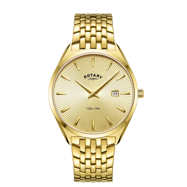 Rotary Gold PVD Ultra Slim Gents Watch GB08013/03