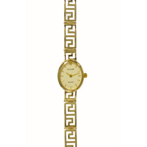 Accurist 9ct Gold Greek Design Bracelet Ladies Watch