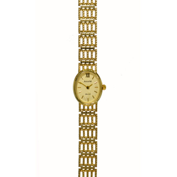 Accurist 9ct Gold Fancy Bracelet Ladies Watch GD1542