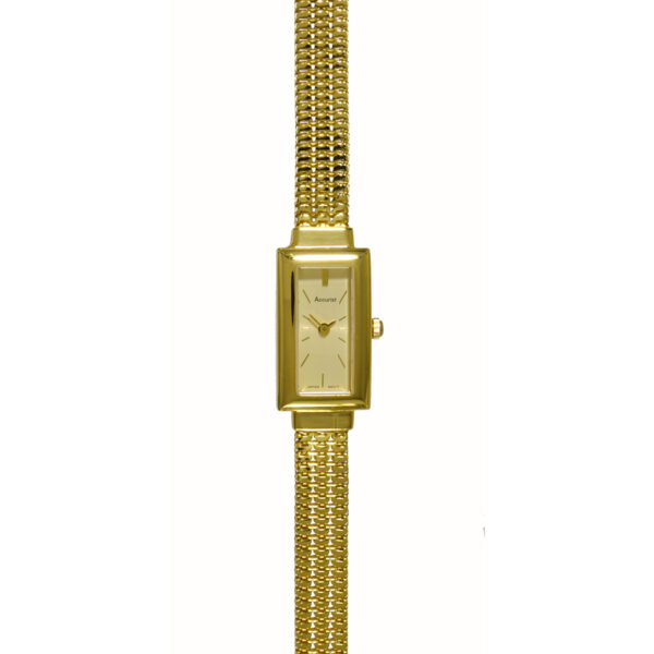 Accurist 9ct Gold Rectangular Shape Ladies Watch GD1628