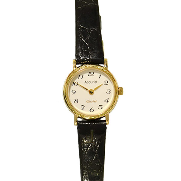 Accurist 9ct Gold Arabic Numeral Ladies Watch GD784