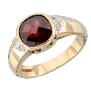 Diamond and Garnet Ladies Ring