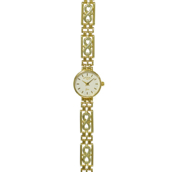 Rotary 9ct Gold Ladies Gate Bracelet Watch LB10016BR-02