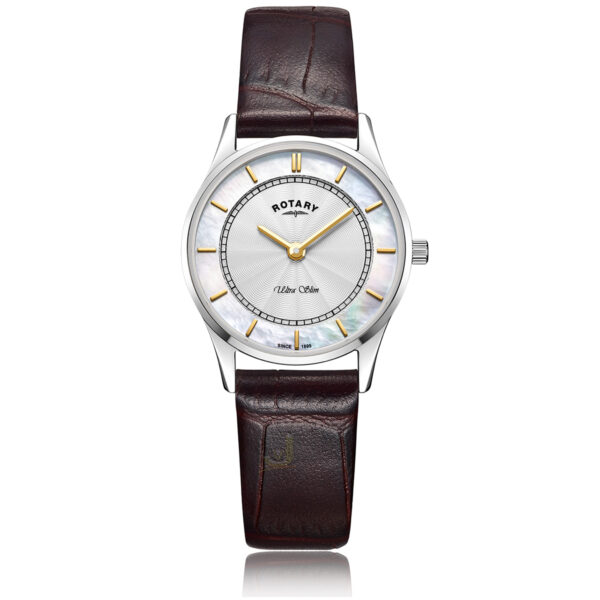 Rotary Ultra Slim Leather Strap Ladies Watch LS08300/02