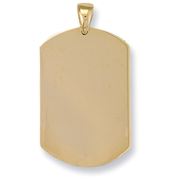 Yellow-Gold Dog-Tag Pendant PD0460