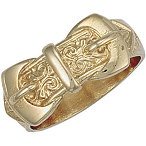 9ct Gold Double Buckle Ring