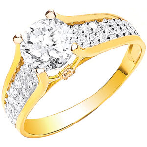 Single Stone Fancy Engagement Ladies Ring