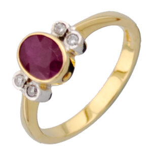 Oval Ruby and Diamond Ring