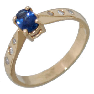 Kentucky Blue and Diamond Ring