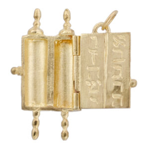 Gold Torah Scroll Pendant