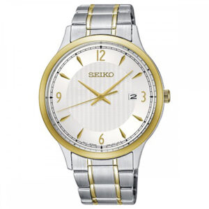 Seiko Textured Silver Dress Gents Watch