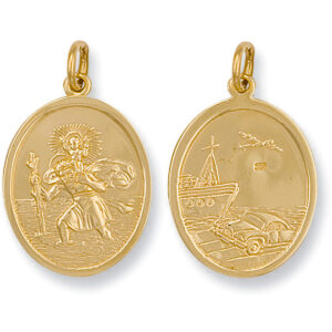 Gold Double Sided St Christopher