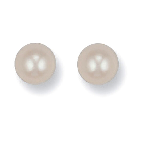 Gold 7mm Cultured Pearl Studs ST0072