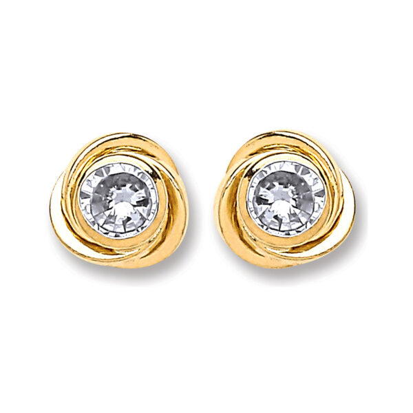 Gold Wool Knot Studs ST0245