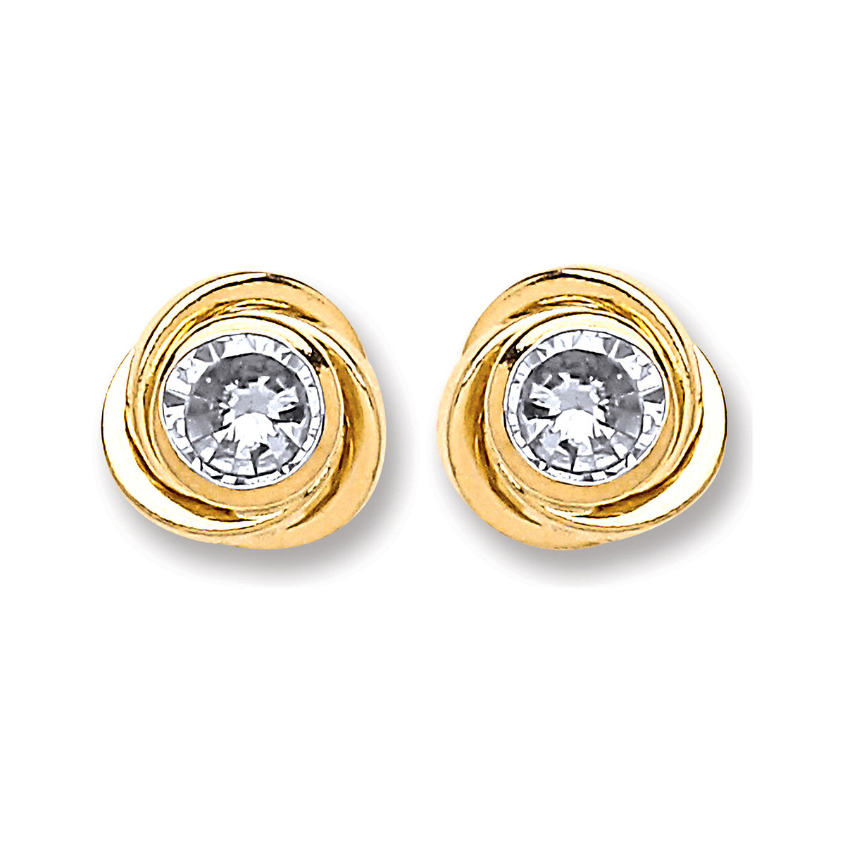 Gold Wool Knot Studs ST0245