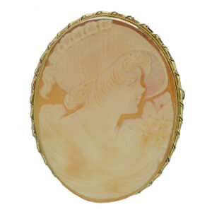 Woman’s Head and Shoulders Cameo Brooch Pin