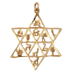 Star Of David With Twelve Tribes Of Israel