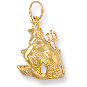 Gold Aquarius Zodiac Pendant