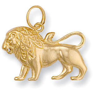 Gold Leo Zodiac Pendant