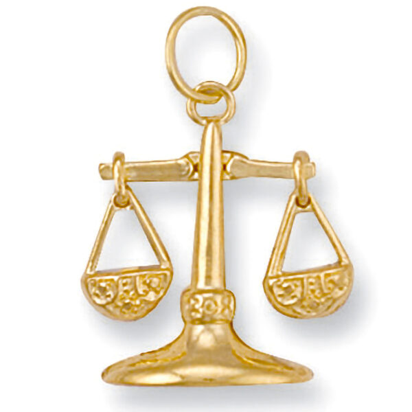 9ct-Gold Libra Zodiac-Pendant ZD0009