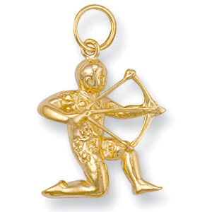 Gold Sagittarius Zodiac Pendant