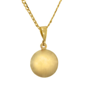 Gold Large Ball Pendant with Chain