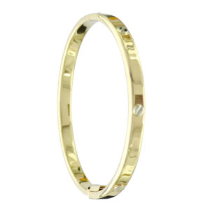 Gold Simple Style Love Bangle