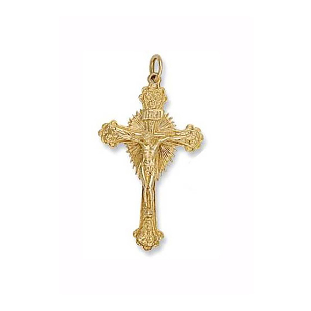 Gold INRI Scroll Large Crucifix CX0054